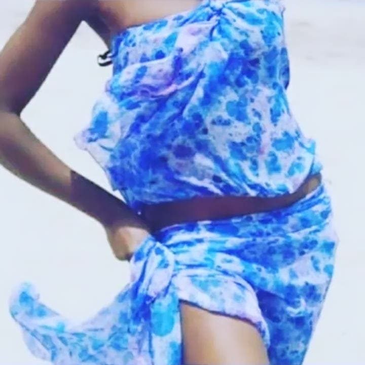 Blue beach wrap
